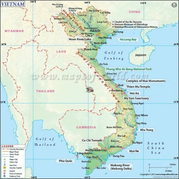 Map Of Vietnam