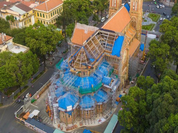 Notre Dame Cathedral Saigon Renovation