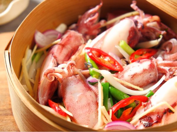 Steamed Squid