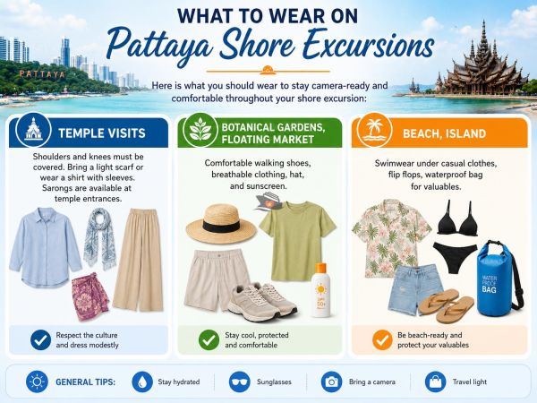 What to wear on Pattaya Shore Excursions